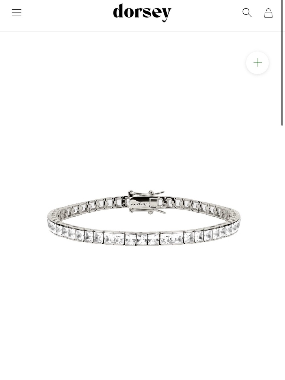 DORSEY PRINCESS-CUT RIVIÈRE BRACELET IN LAB WHITE SAPPHIRE